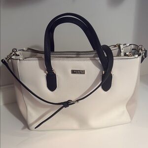 Kate Spade White and Black Satchel Bag